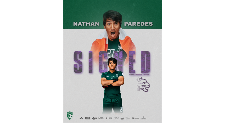 Nathan Paredes signs for Young Harris College